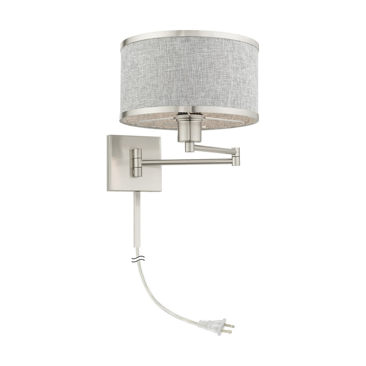 Livex Lighting 60429-91 Modern Swing Arm Wall Lamps Lamp Brushed Nickel