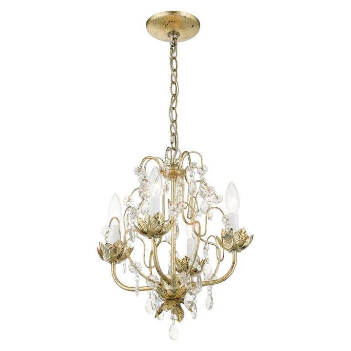 Livex Sofia 8193-28 Chandelier Light - Hand Applied Winter Gold