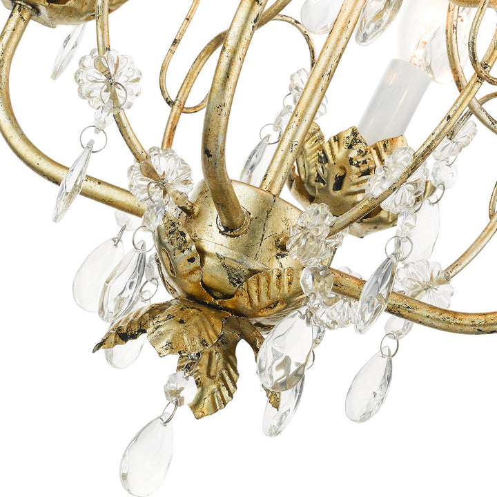 Livex Sofia 8193-28 Chandelier Light - Hand Applied Winter Gold