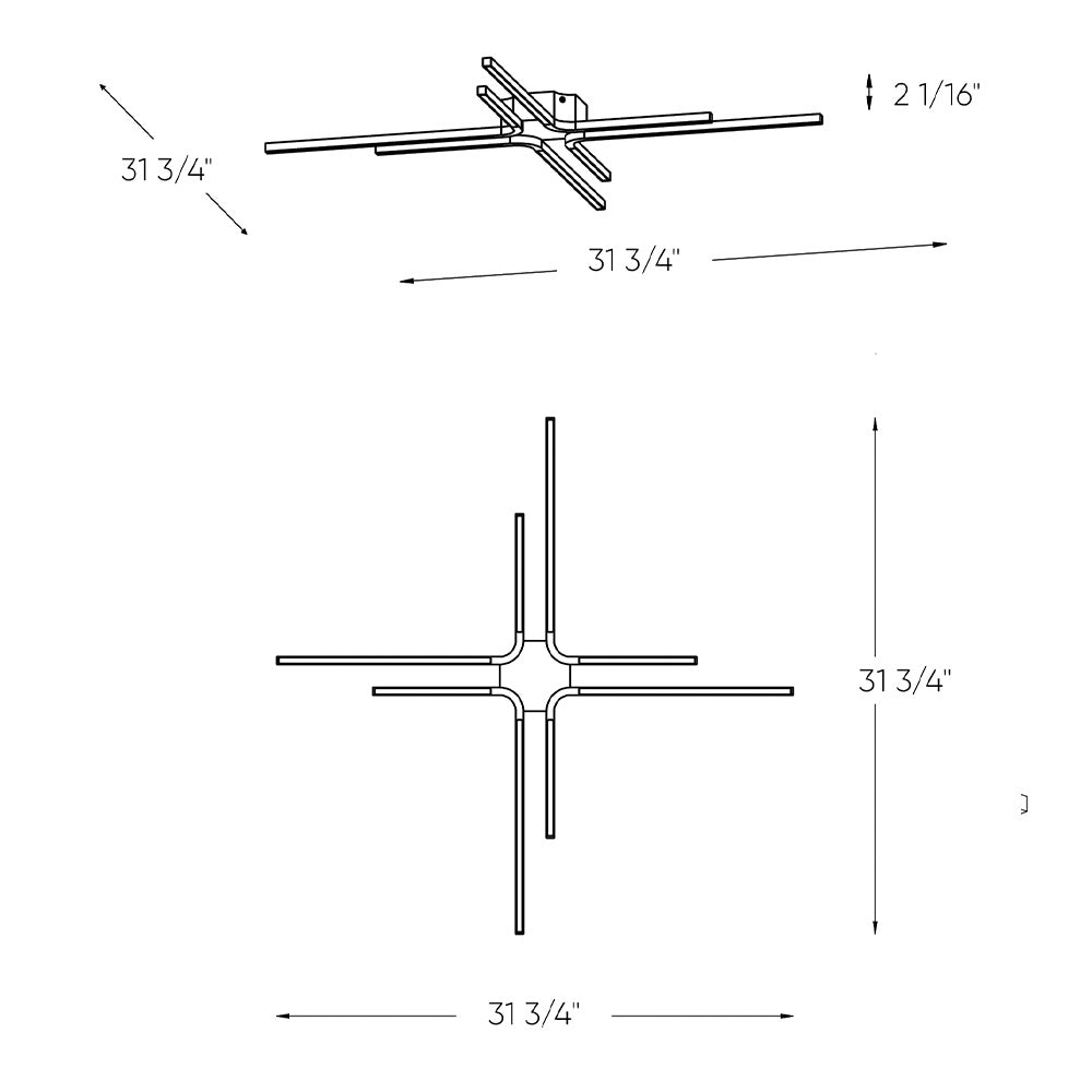 Dals STRFM-3K-BK Ceiling Light - Black