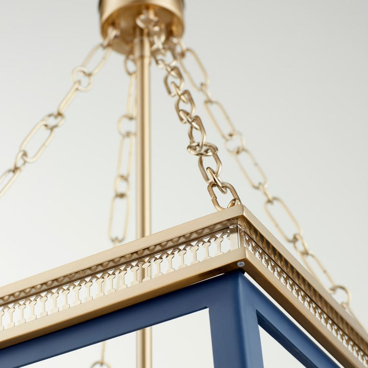 Cyan Design  10904 Pendant Light - Blue And Aged Brass