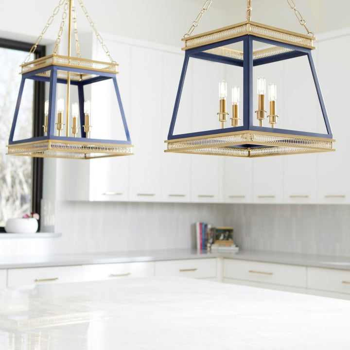 Cyan Design  10904 Pendant Light - Blue And Aged Brass