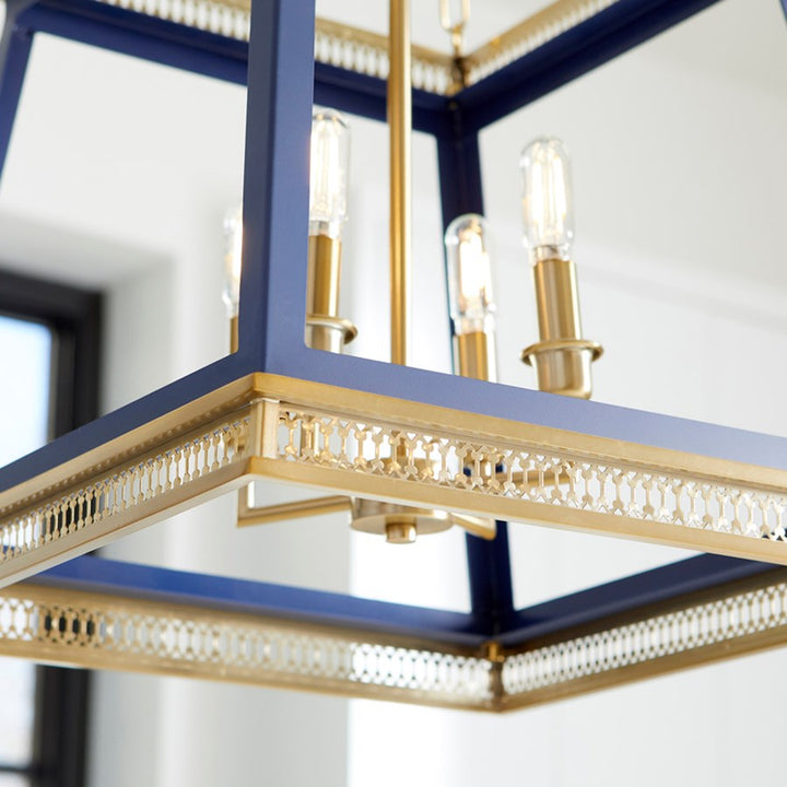 Cyan Design  10904 Pendant Light - Blue And Aged Brass