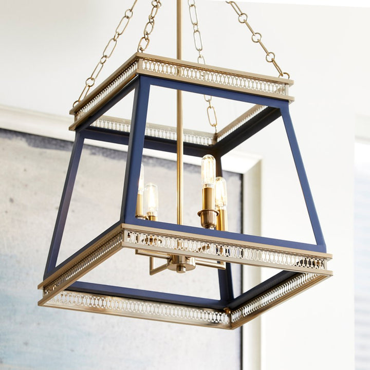 Cyan Design  10904 Pendant Light - Blue And Aged Brass