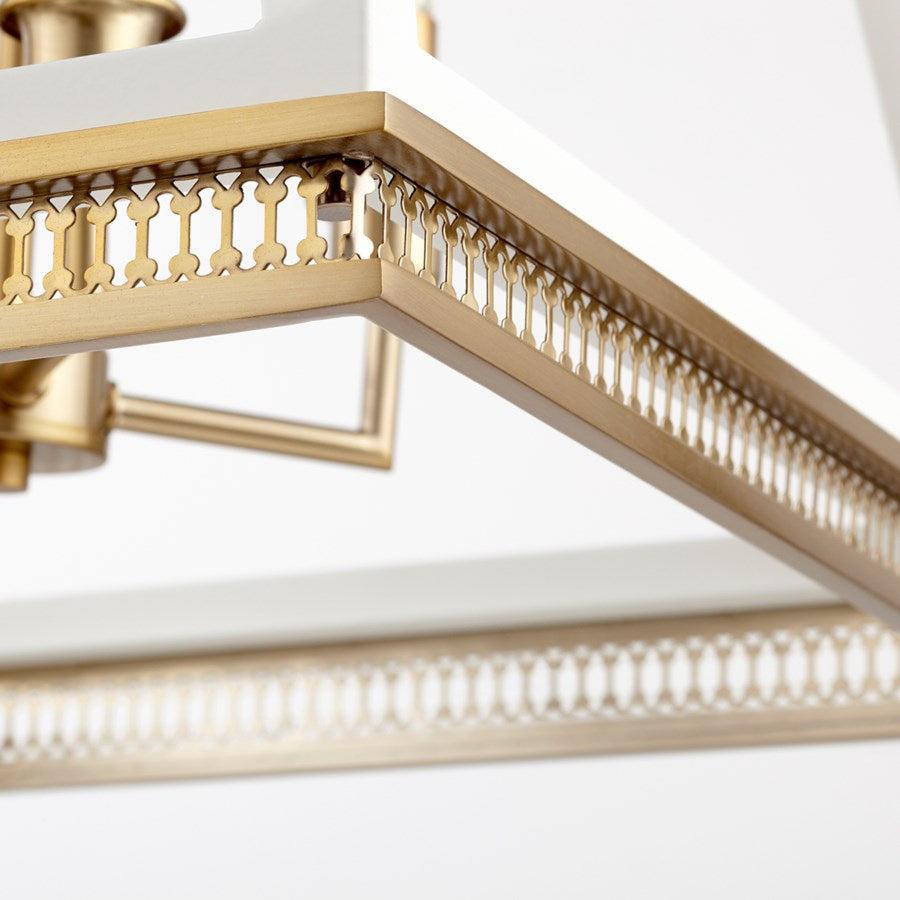 Cyan Design  10905 Pendant Light - White And Aged Brass