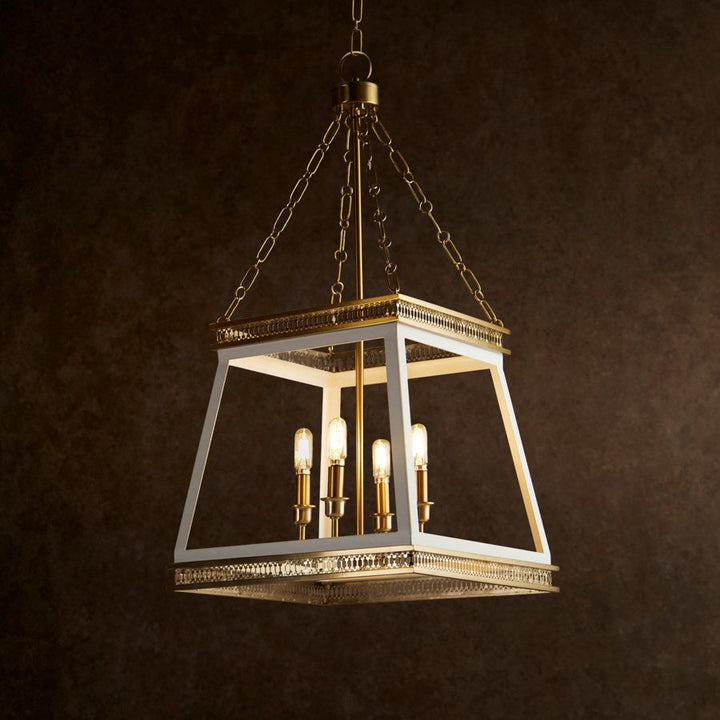 Cyan Design  10905 Pendant Light - White And Aged Brass