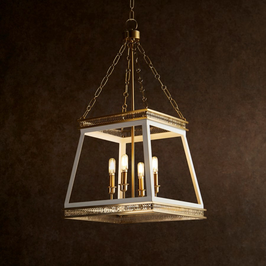 Cyan Design  10905 Pendant Light - White And Aged Brass