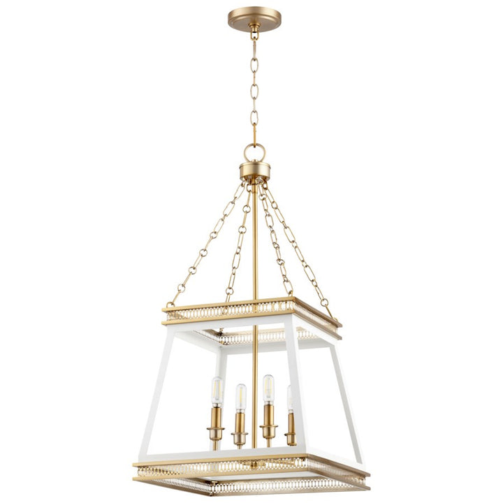 Cyan Design  10905 Pendant Light - White And Aged Brass