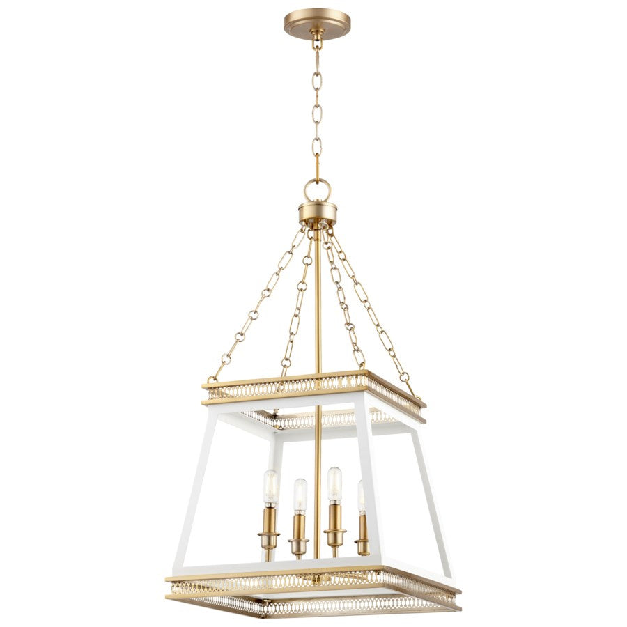 Cyan Design  10905 Pendant Light - White And Aged Brass