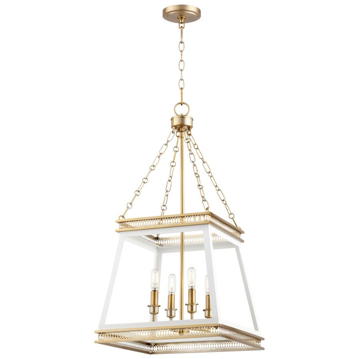 Cyan Design  10905 Pendant Light - White And Aged Brass