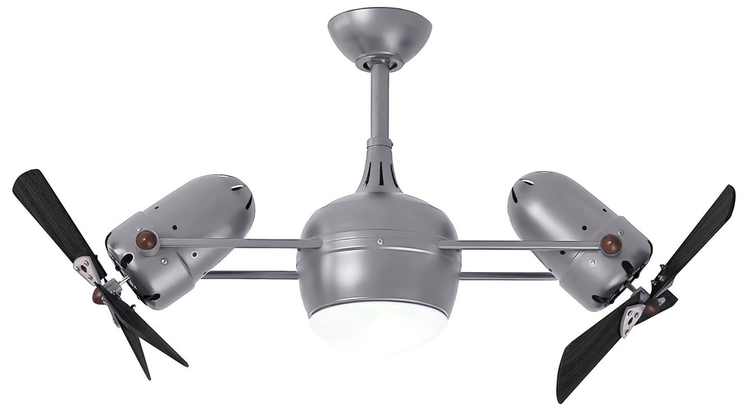 Matthews Fan Company Dagny DGLK-BN-WDBK Ceiling Fan 16 - Brushed Nickel, Matte Black/