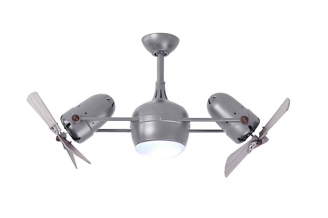 Matthews Fan Company Dagny DGLK-BN-WDBW Ceiling Fan 16 - Brushed Nickel, Barnwood Tone/