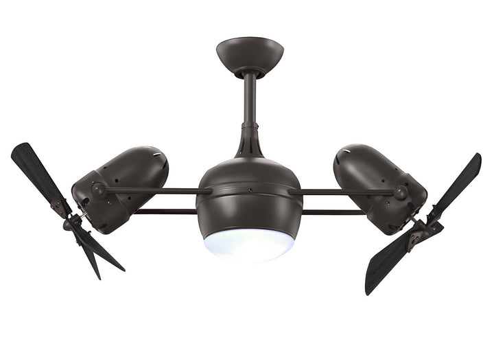 Matthews Fan Company Dagny DGLK-TB-WDBK Ceiling Fan 16 - Textured Bronze, Matte Black/