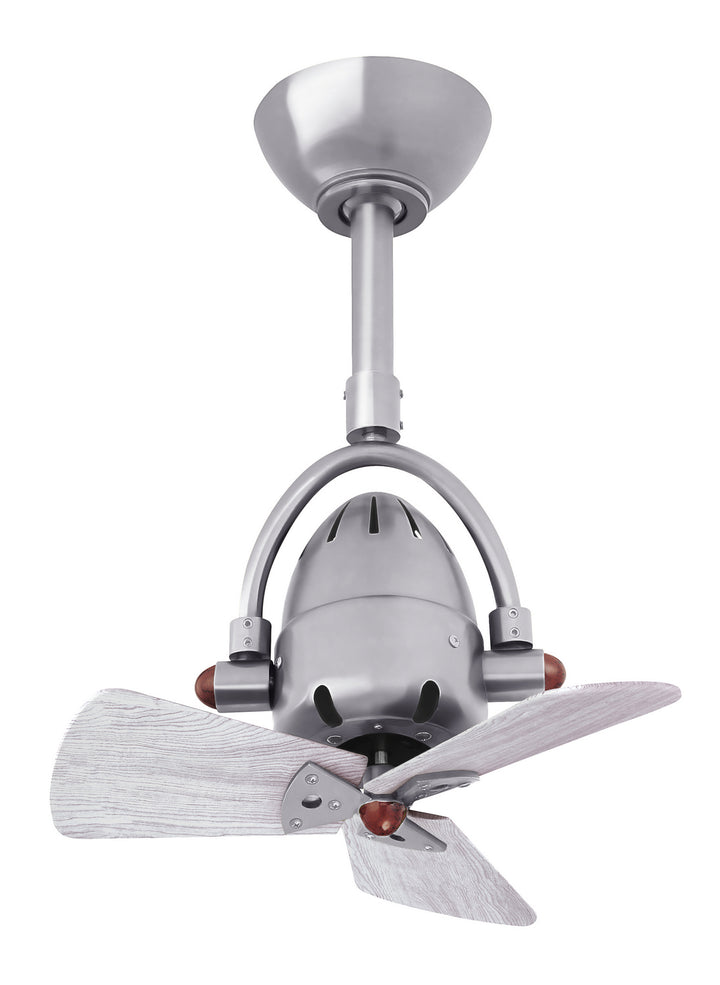 Matthews Fan Company Diane DI-BN-WDBW Ceiling Fan 16 - Brushed Nickel, Barnwood Tone/