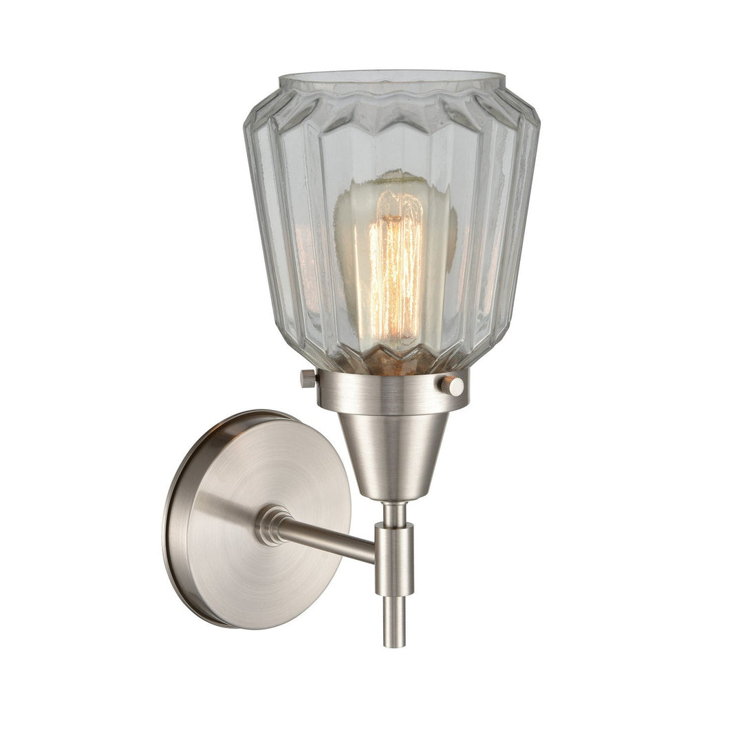 Innovations Caden 447-1W-SN-G142-LED Wall Sconce Light - Satin Nickel