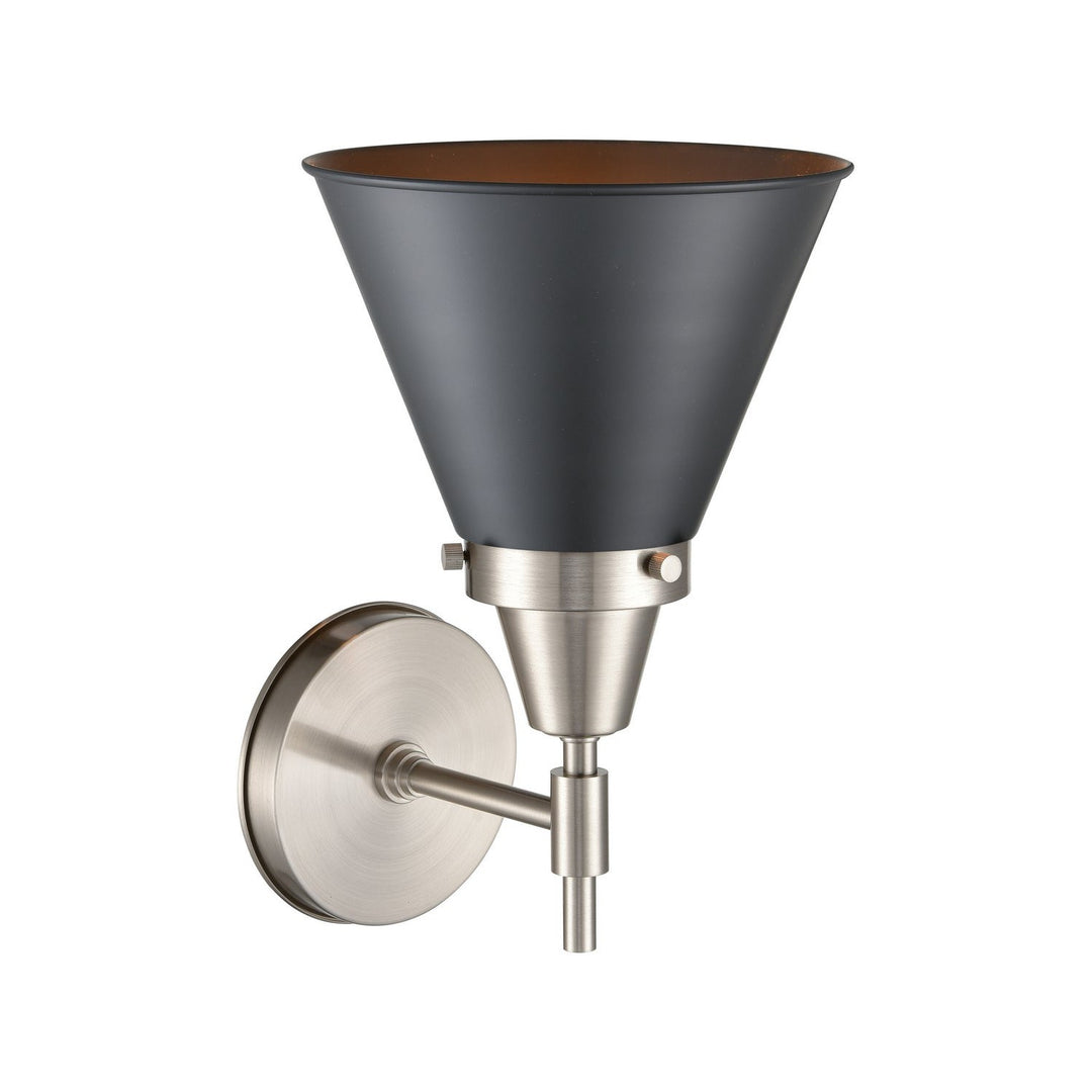 Innovations Caden 447-1W-SN-M13-BK Wall Sconce Light - Satin Nickel