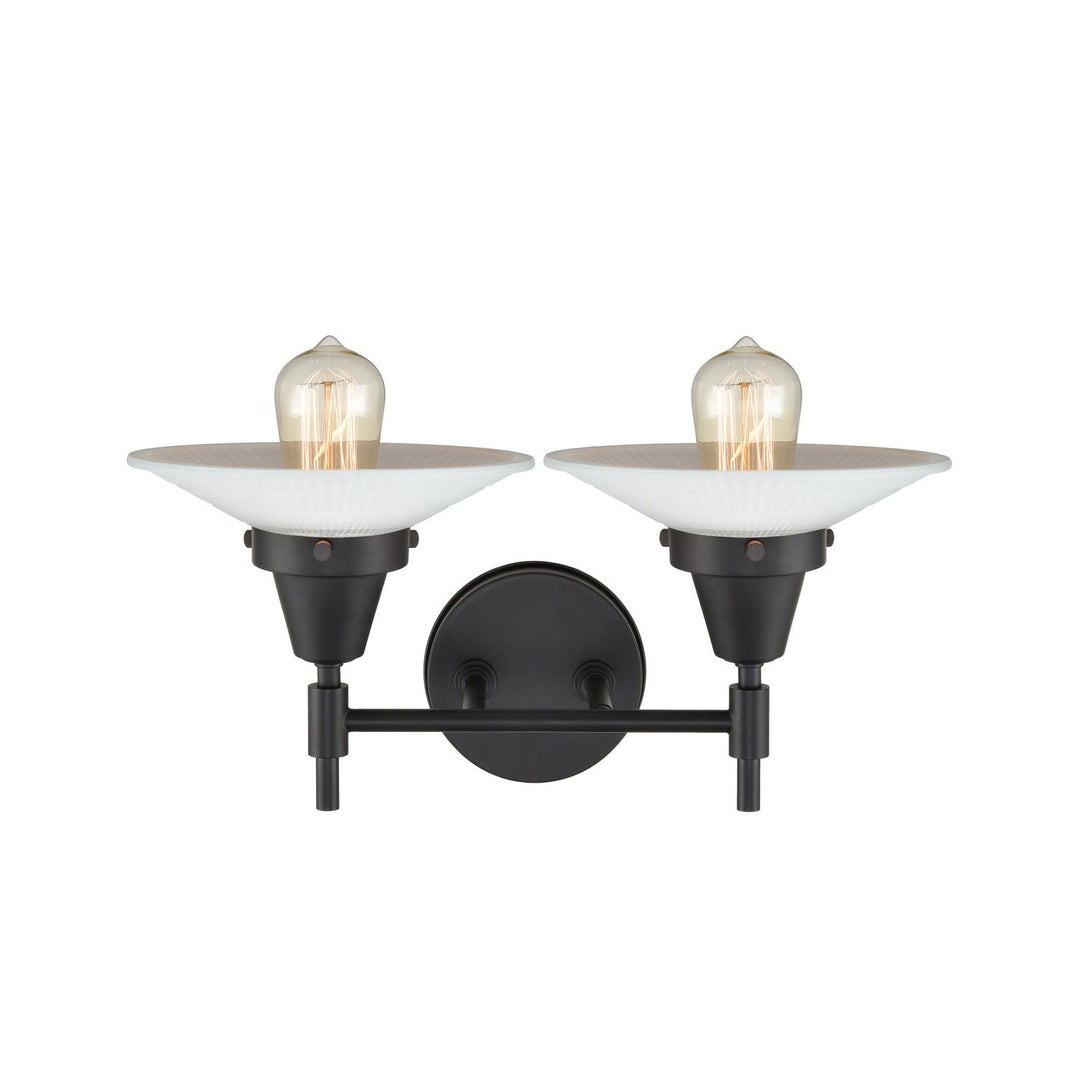 Innovations Caden 447-2W-BK-G1 Bath Vanity Light 18 in. wide - Matte Black