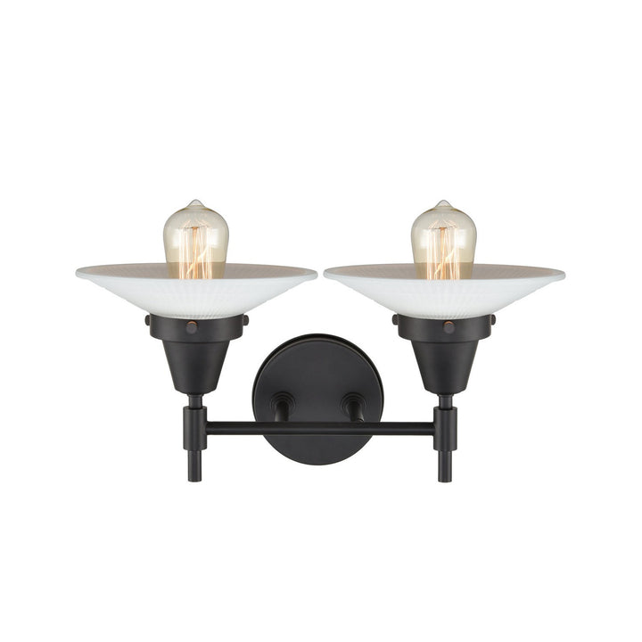 Innovations Caden 447-2W-BK-G1 Bath Vanity Light 18 in. wide - Matte Black