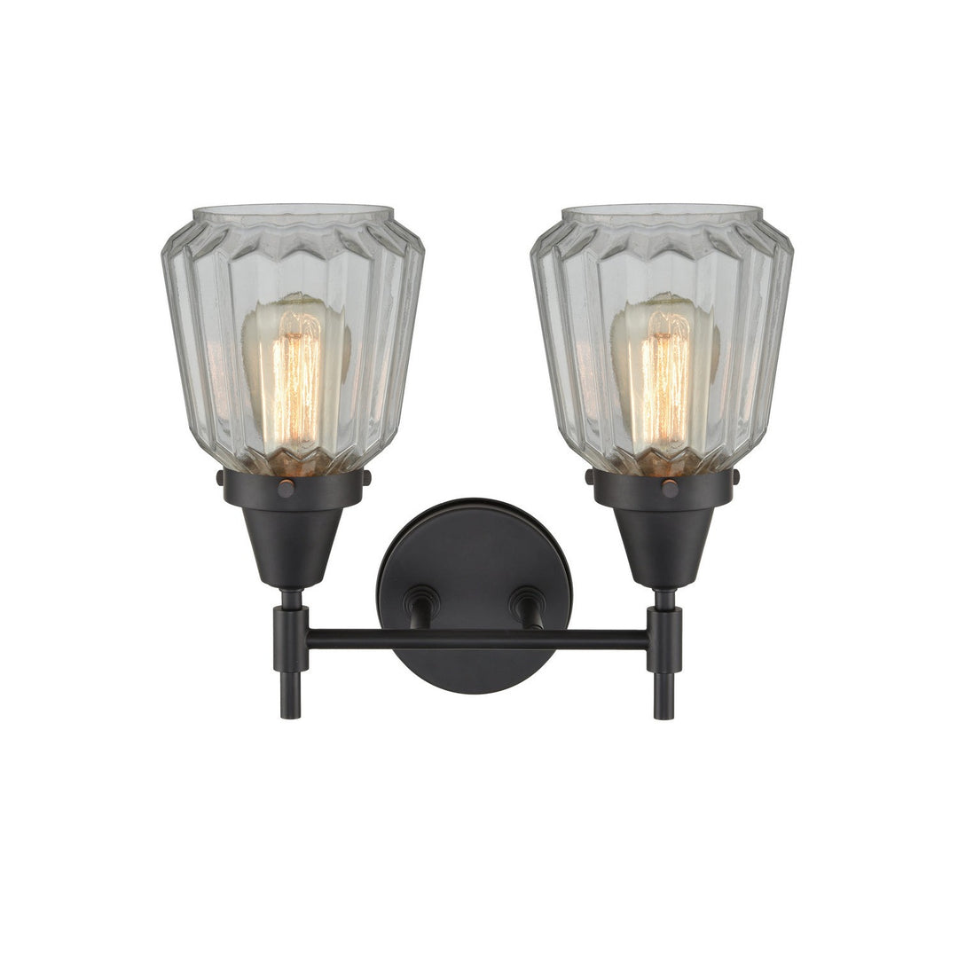 Innovations Caden 447-2W-BK-G142 Bath Vanity Light 16 in. wide - Matte Black