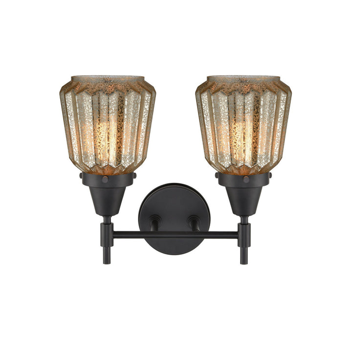 Innovations Caden 447-2W-BK-G146 Bath Vanity Light 16 in. wide - Matte Black