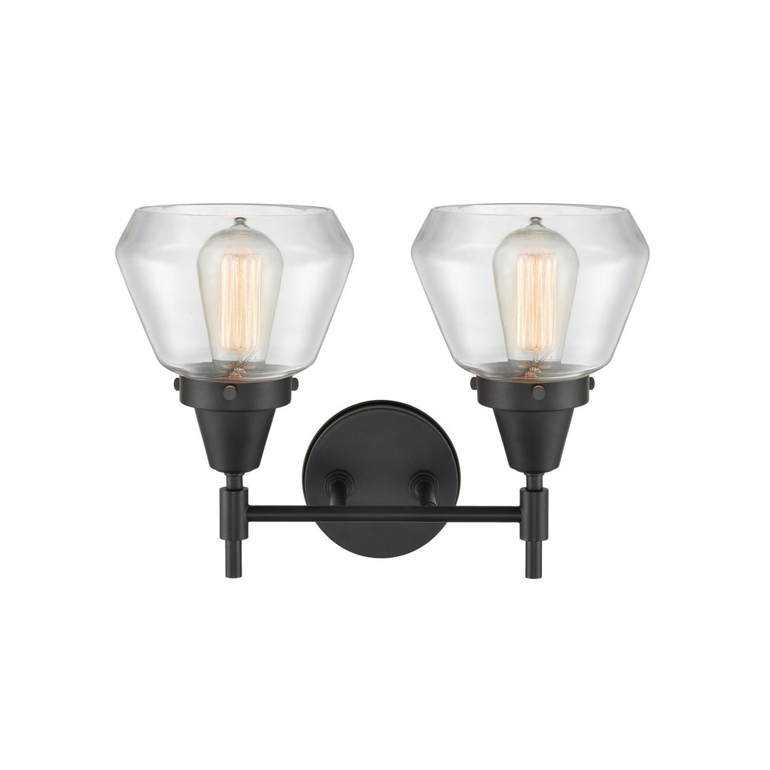 Innovations Caden 447-2W-BK-G172-LED Bath Vanity Light 16 in. wide - Matte Black