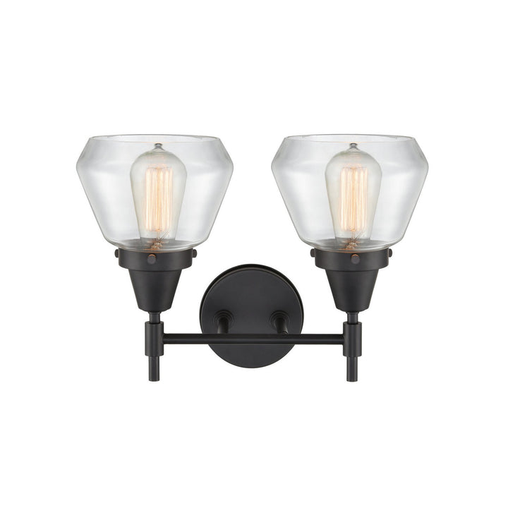 Innovations Caden 447-2W-BK-G172-LED Bath Vanity Light 16 in. wide - Matte Black
