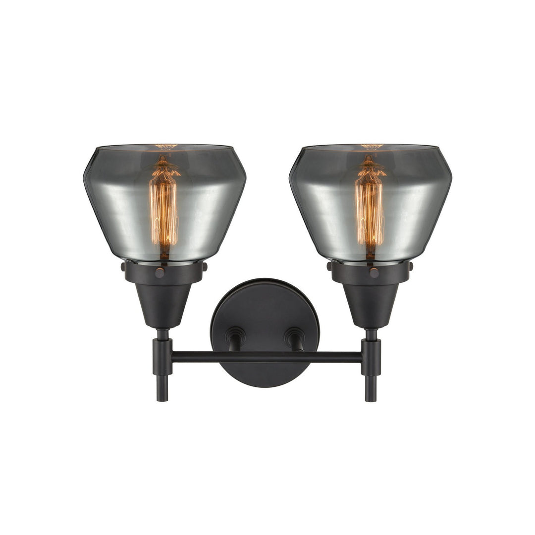 Innovations Caden 447-2W-BK-G173-LED Bath Vanity Light 16 in. wide - Matte Black