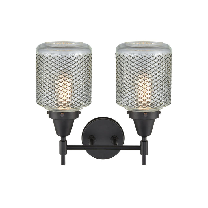 Innovations Caden 447-2W-BK-G262 Bath Vanity Light 15 in. wide - Matte Black