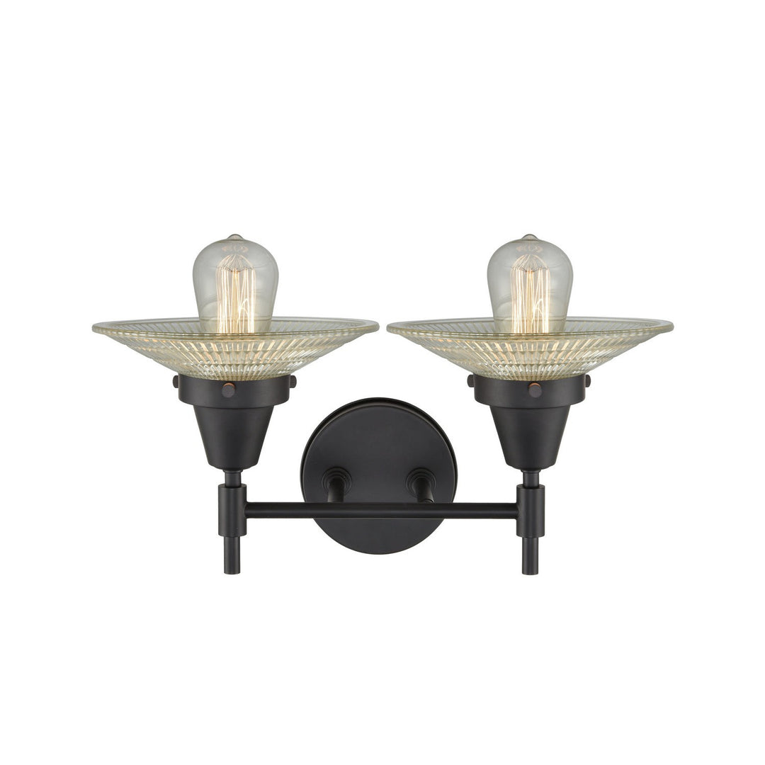 Innovations Caden 447-2W-BK-G2-LED Bath Vanity Light 18 in. wide - Matte Black