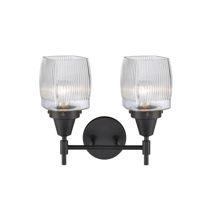 Innovations Caden 447-2W-BK-G302-LED Bath Vanity Light 15 in. wide - Matte Black