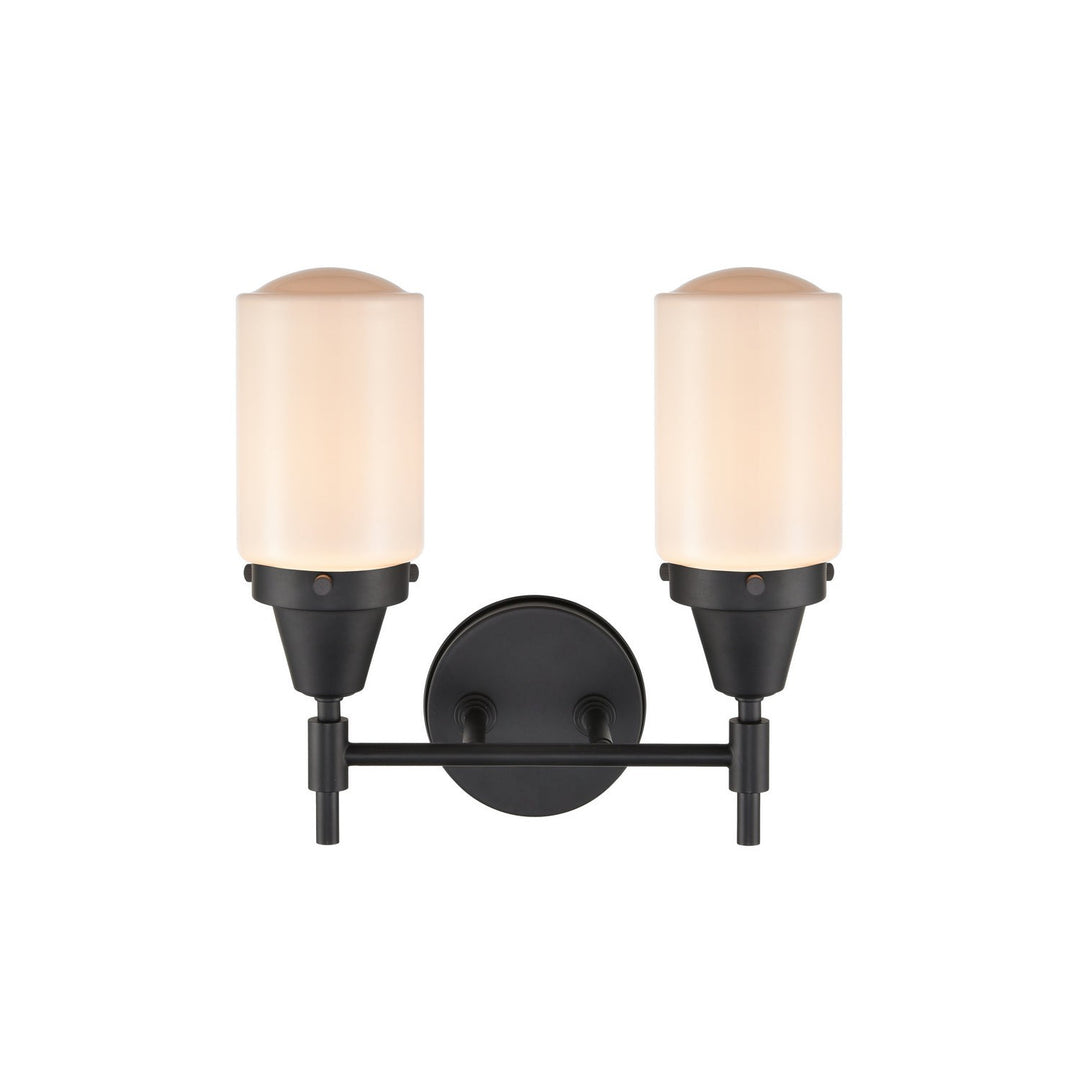 Innovations Caden 447-2W-BK-G311-LED Bath Vanity Light 14 in. wide - Matte Black