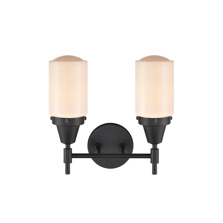 Innovations Caden 447-2W-BK-G311-LED Bath Vanity Light 14 in. wide - Matte Black