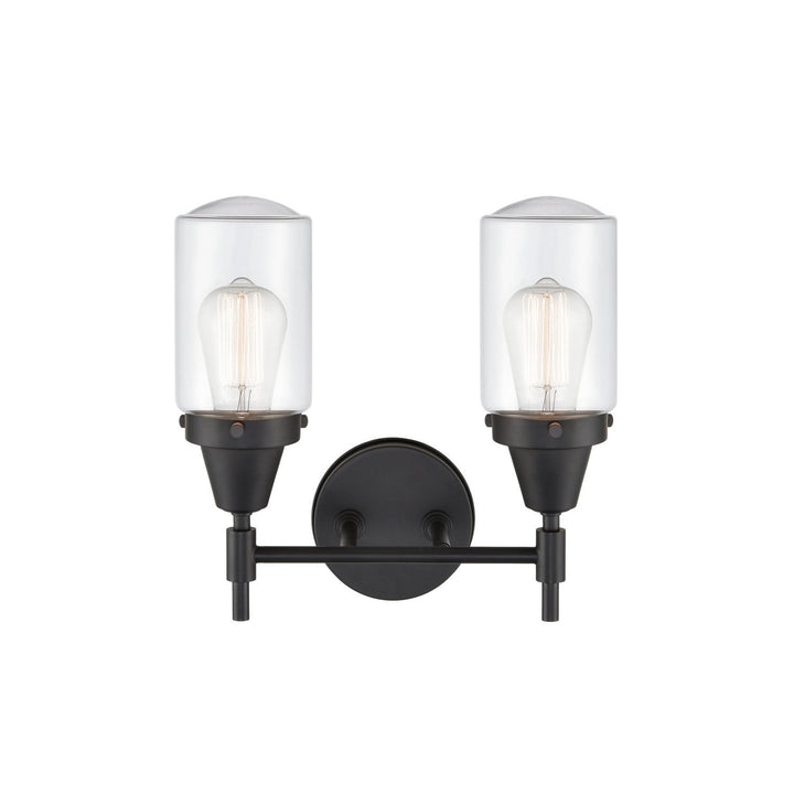 Innovations Caden 447-2W-BK-G312 Bath Vanity Light 14 in. wide - Matte Black