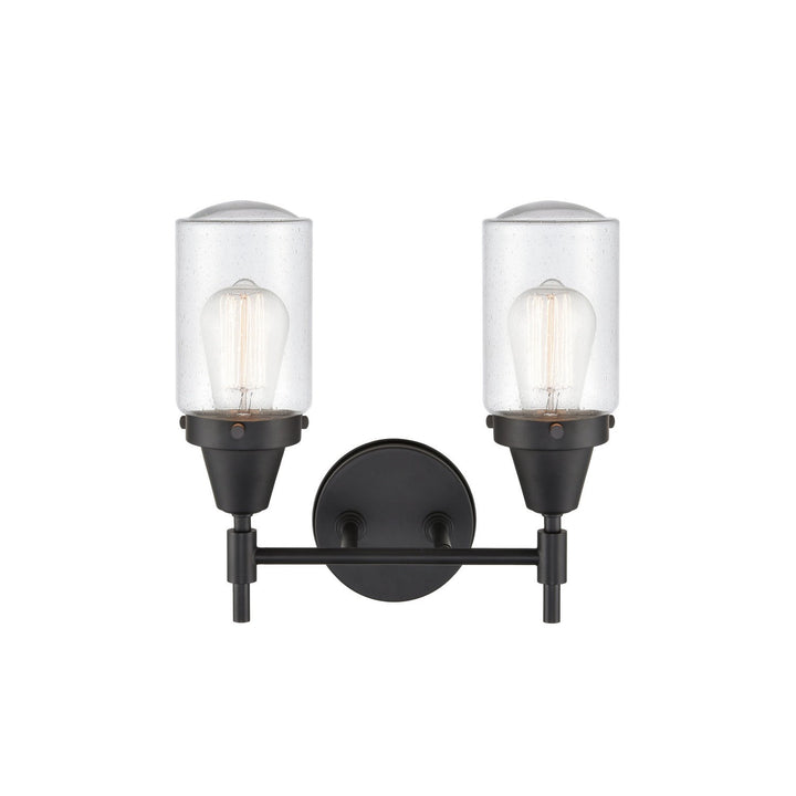 Innovations Caden 447-2W-BK-G314 Bath Vanity Light 14 in. wide - Matte Black