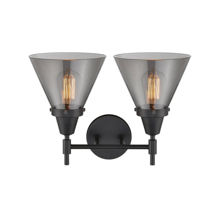 Innovations Caden 447-2W-BK-G43 Bath Vanity Light 17 in. wide - Matte Black