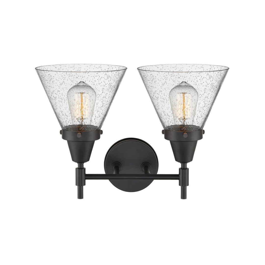 Innovations Caden 447-2W-BK-G44-LED Bath Vanity Light 17 in. wide - Matte Black