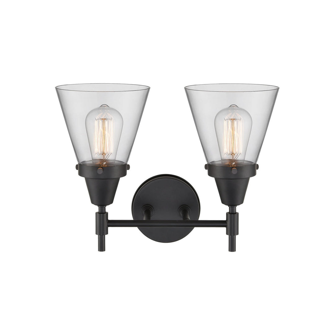 Innovations Caden 447-2W-BK-G62-LED Bath Vanity Light 16 in. wide - Matte Black