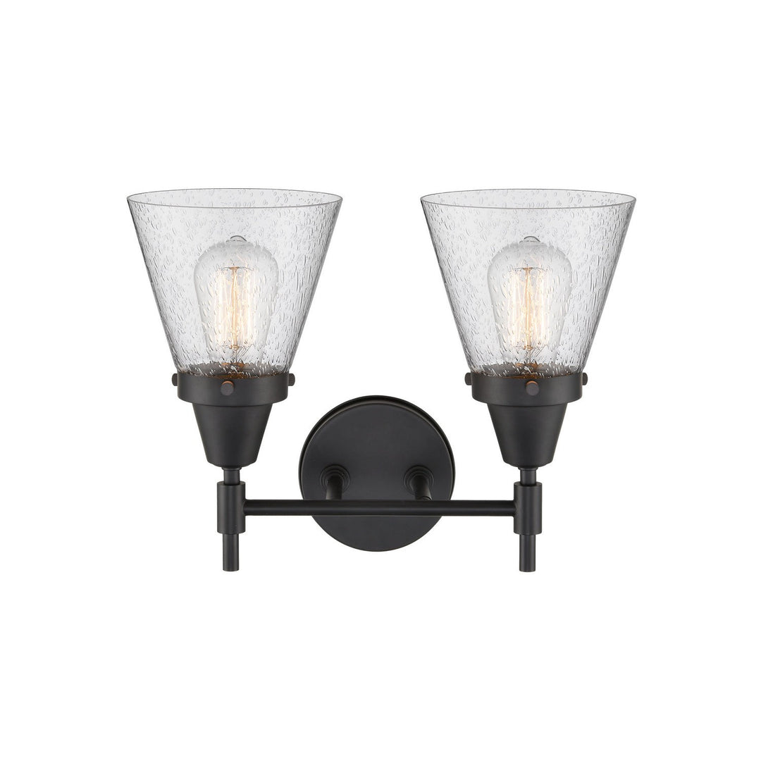 Innovations Caden 447-2W-BK-G64-LED Bath Vanity Light 16 in. wide - Matte Black