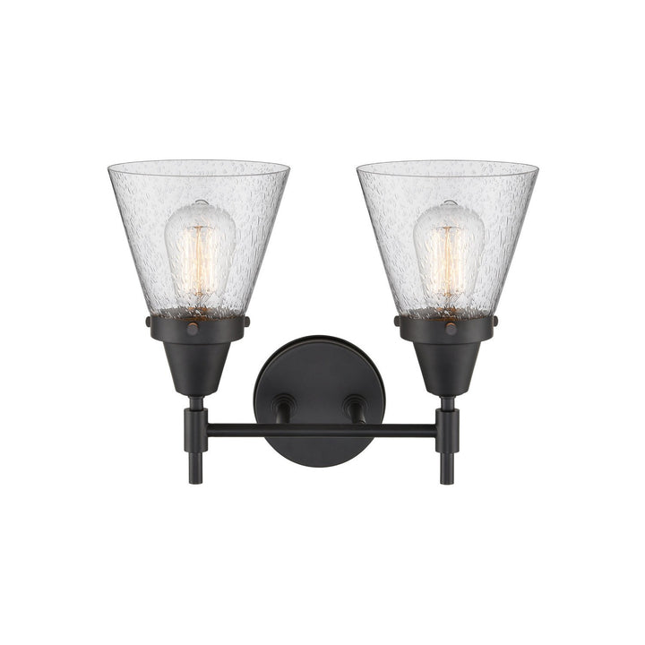 Innovations Caden 447-2W-BK-G64-LED Bath Vanity Light 16 in. wide - Matte Black