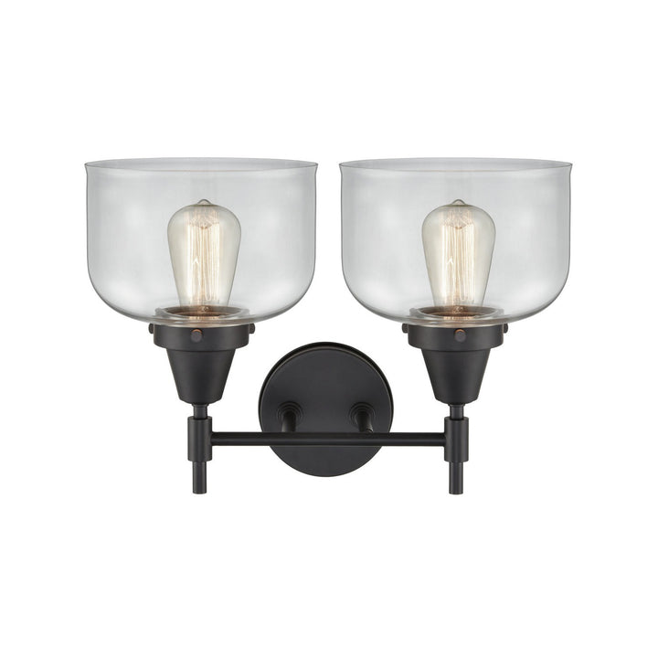 Innovations Caden 447-2W-BK-G72-LED Bath Vanity Light 17 in. wide - Matte Black