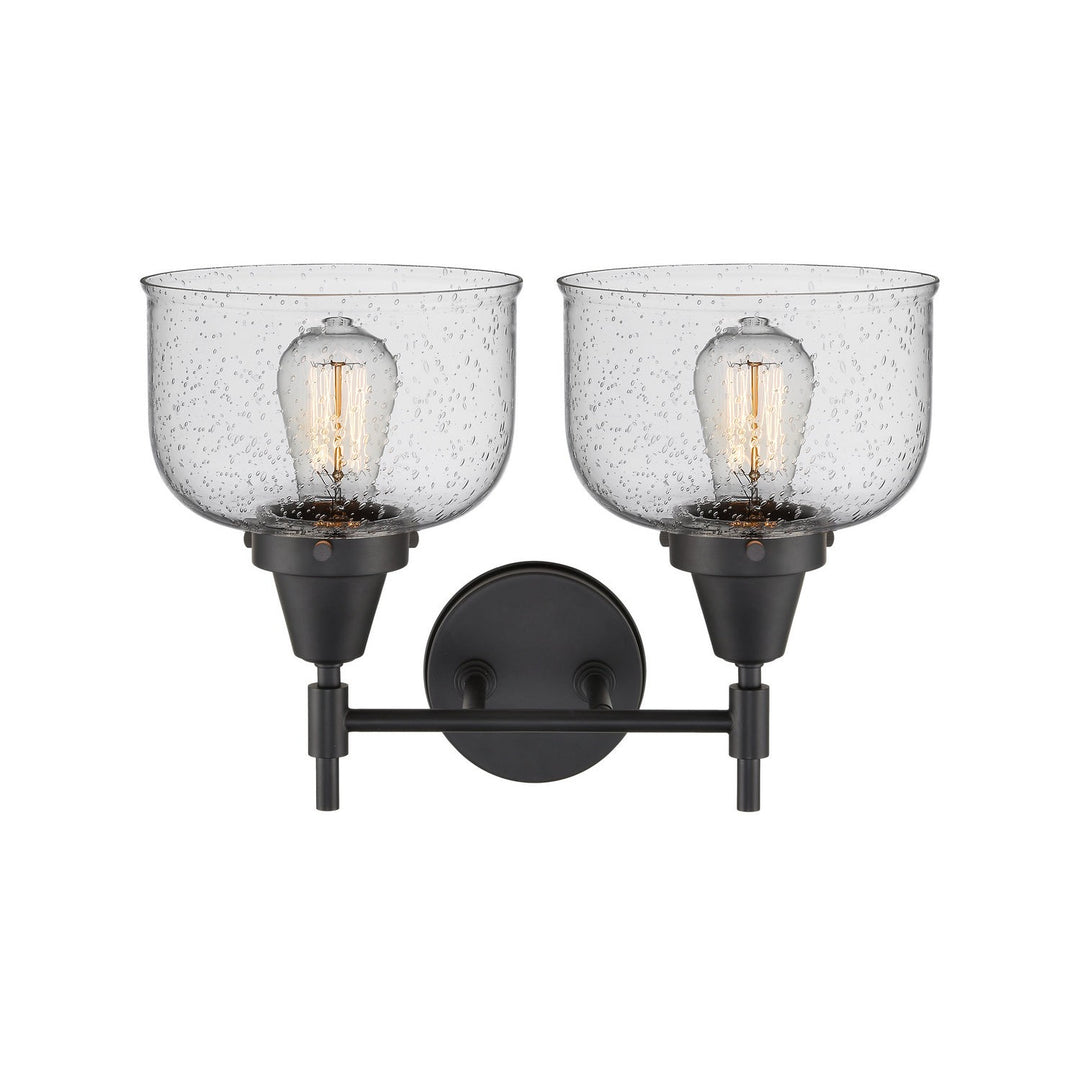 Innovations Caden 447-2W-BK-G74-LED Bath Vanity Light 17 in. wide - Matte Black