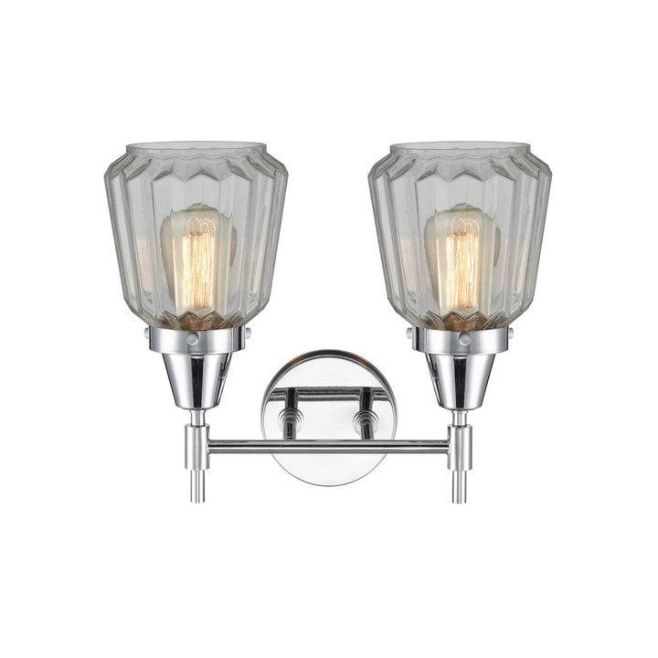Innovations Caden 447-2W-PC-G142-LED Bath Vanity Light 16 in. wide - Polished Chrome