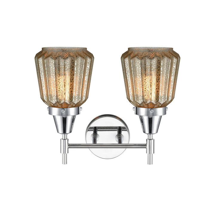 Innovations Caden 447-2W-PC-G146-LED Bath Vanity Light 16 in. wide - Polished Chrome