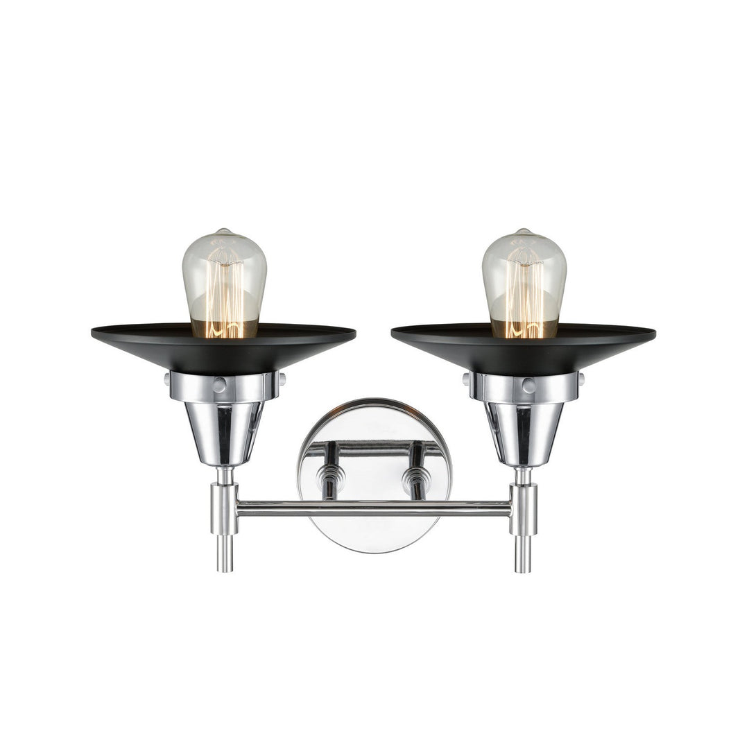 Innovations Caden 447-2W-PC-M6-BK Bath Vanity Light 17 in. wide - Polished Chrome
