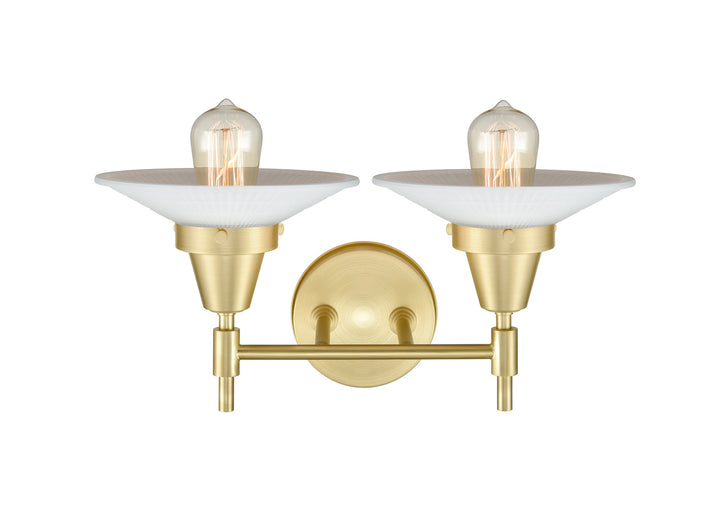 Innovations 447-2W-SB-G1-LED Bath Vanity Light 18 in. wide - Satin Brass