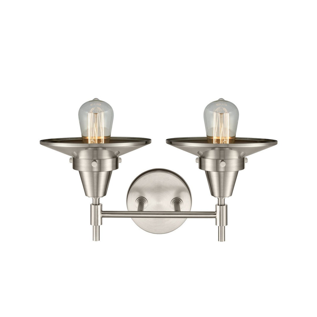 Innovations Caden 447-2W-SN-M2-SN-LED Bath Vanity Light 17 in. wide - Satin Nickel