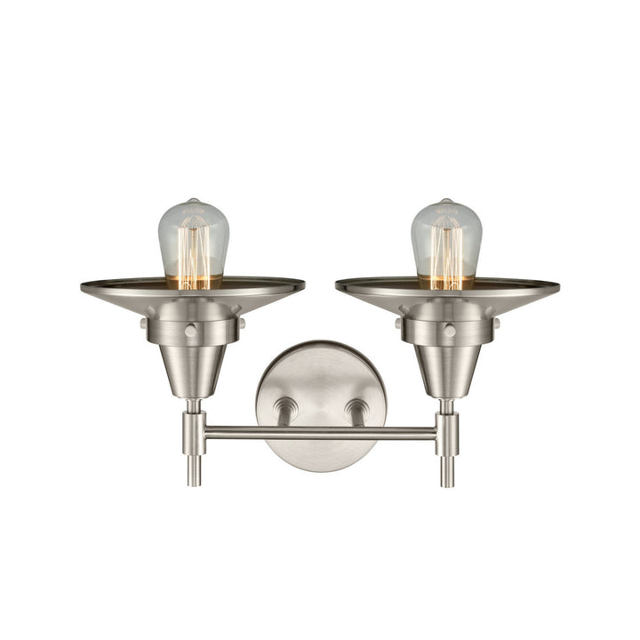 Innovations Caden 447-2W-SN-M2-SN-LED Bath Vanity Light 17 in. wide - Satin Nickel