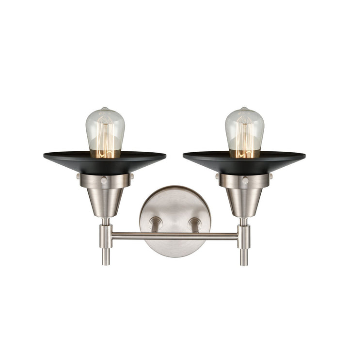 Innovations Caden 447-2W-SN-M6-BK Bath Vanity Light 17 in. wide - Satin Nickel