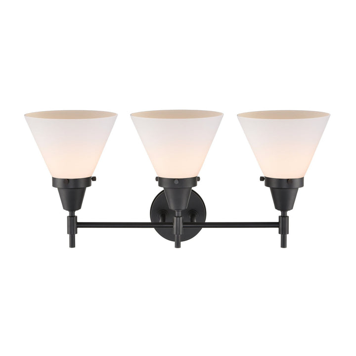 Innovations Caden 447-3W-BK-G41-LED Bath Vanity Light 26 in. wide - Matte Black