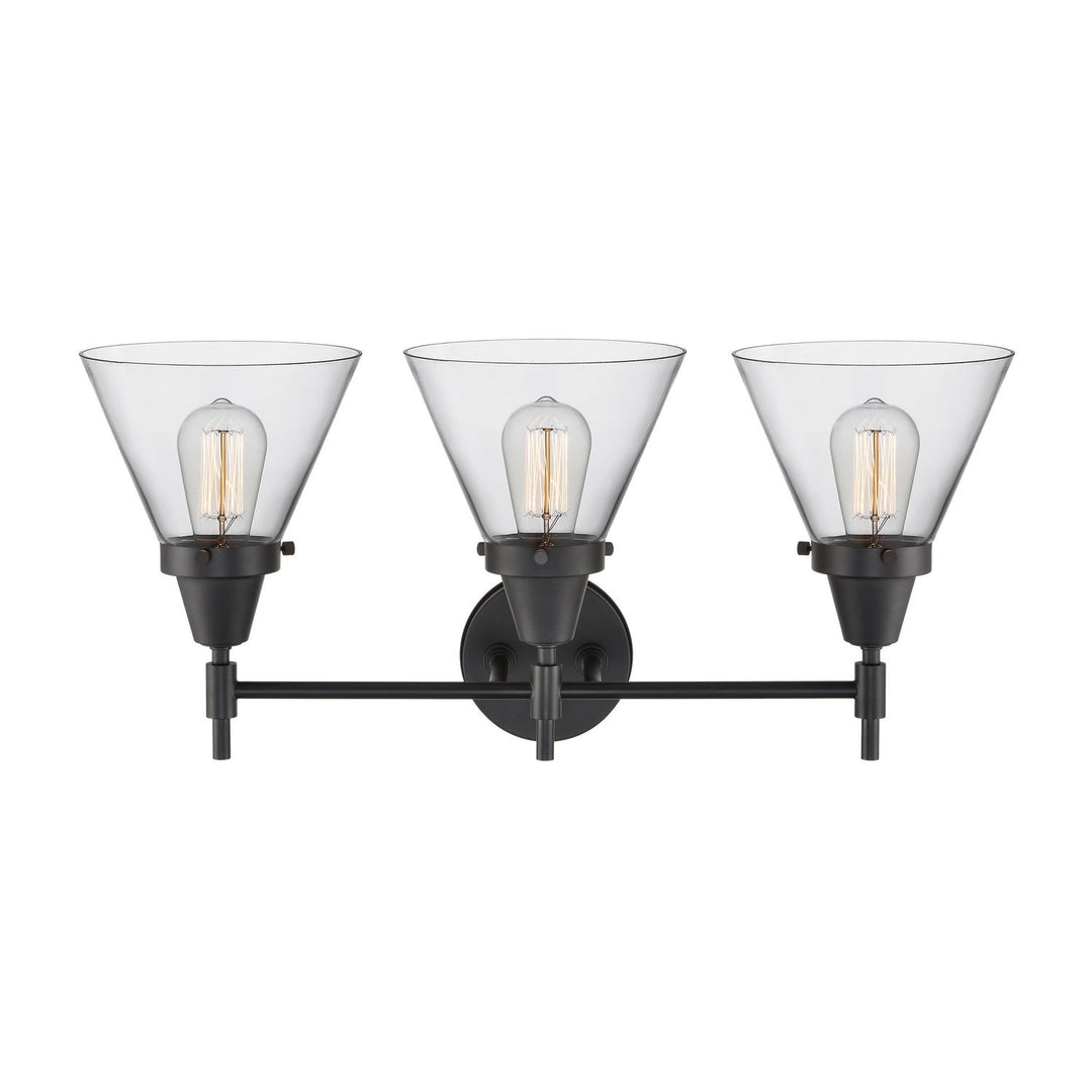 Innovations Caden 447-3W-BK-G42-LED Bath Vanity Light 26 in. wide - Matte Black
